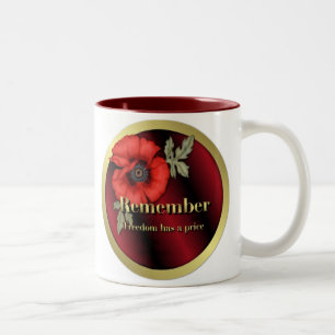 Remember Poppy Two-Tone Coffee Mug