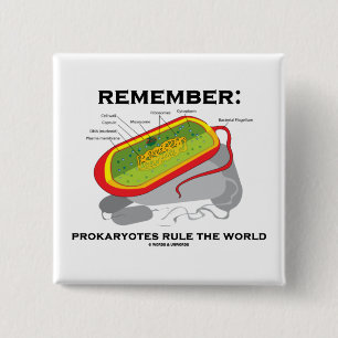 Remember: Prokaryotes Rule The World 15 Cm Square Badge