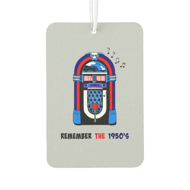 Remember the 1950's, American Jukebox Car Air Freshener (Back)