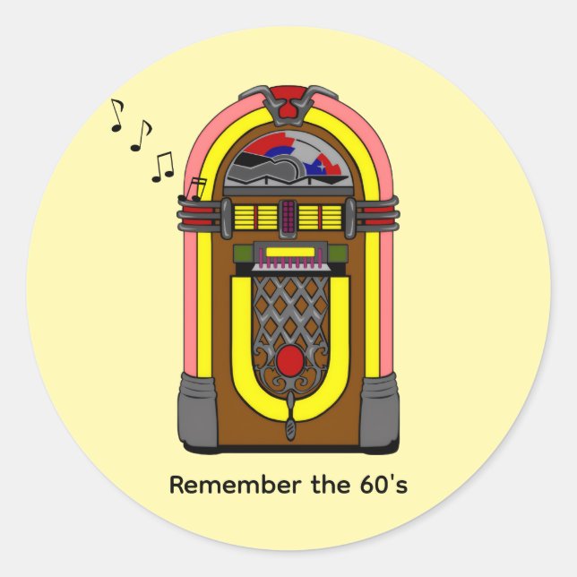 Remember the '60s classic round sticker (Front)