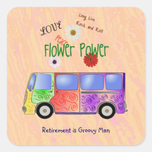 Remember the '60s Rock and Roll, Groovy, Square Sticker
