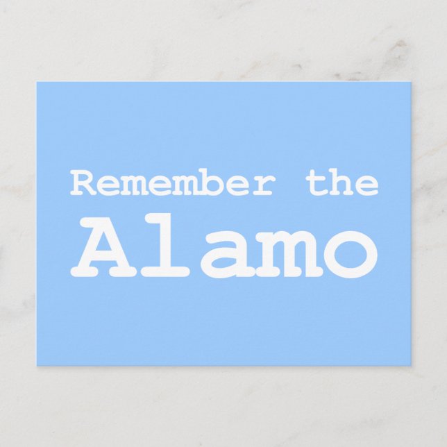 Remember the Alamo Gifts Postcard (Front)