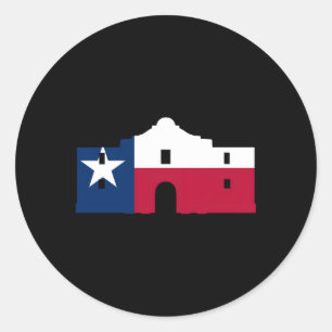 Remember The Alamo Texas Flag San Antonio Mission Classic Round Sticker