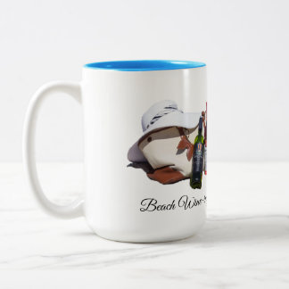 remember the beach...and wine Two-Tone coffee mug