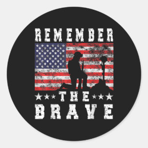Remember The Brave - Memorial Day  Classic Round Sticker