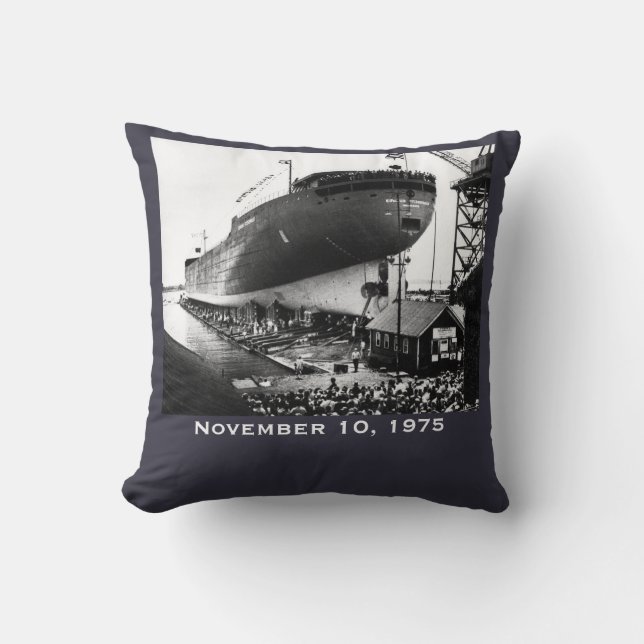 Remember the Edmund Fitzgerald Cushion (Front)