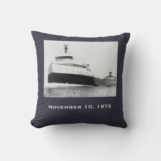 Remember the Edmund Fitzgerald Cushion (Front)