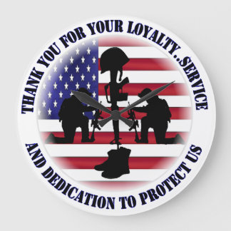 Remember the Fallen Large Clock