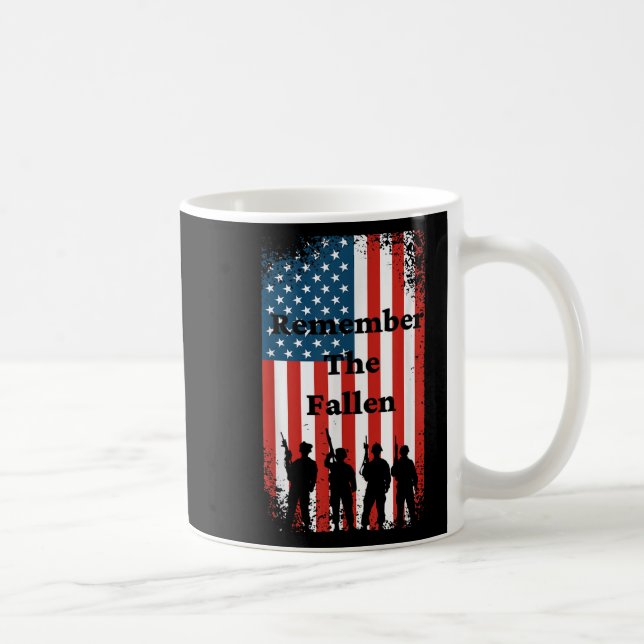 Remember The Fallen Memorial Day American Flag Sol Coffee Mug (Right)