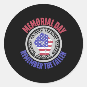Remember The Fallen Memorial Day Classic Round Sticker
