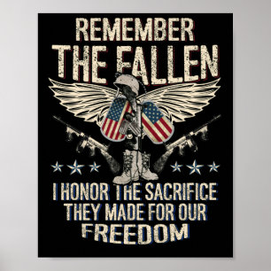 Remember The Fallen Memorial Day Veteran Poster