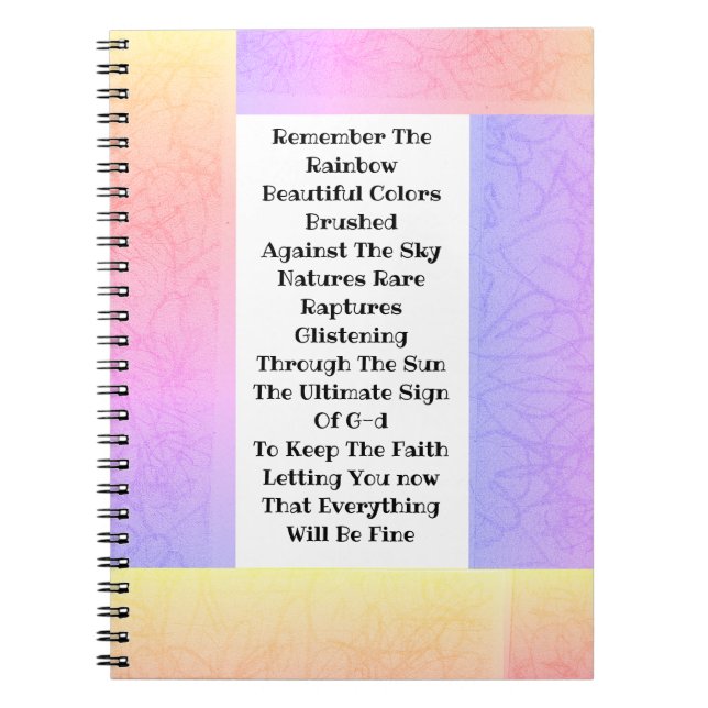 Remember The Rainbow Notebook (Front)