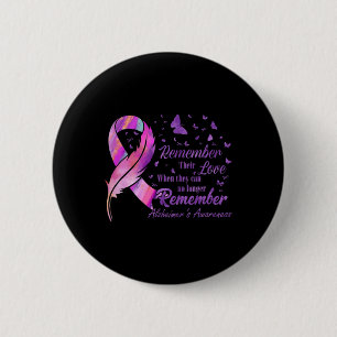 Remember Their Love Heimerheimer's Awareness  6 Cm Round Badge