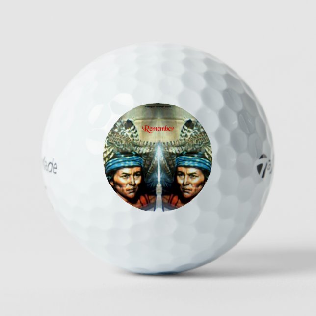Remember Them 3pk Taylor Made Golf Balls (Front)