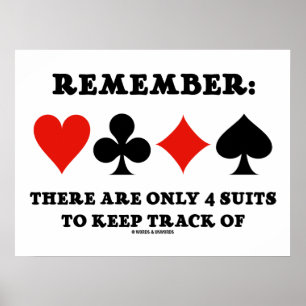 Remember: There Are Only 4 Suits To Keep Track Of Poster