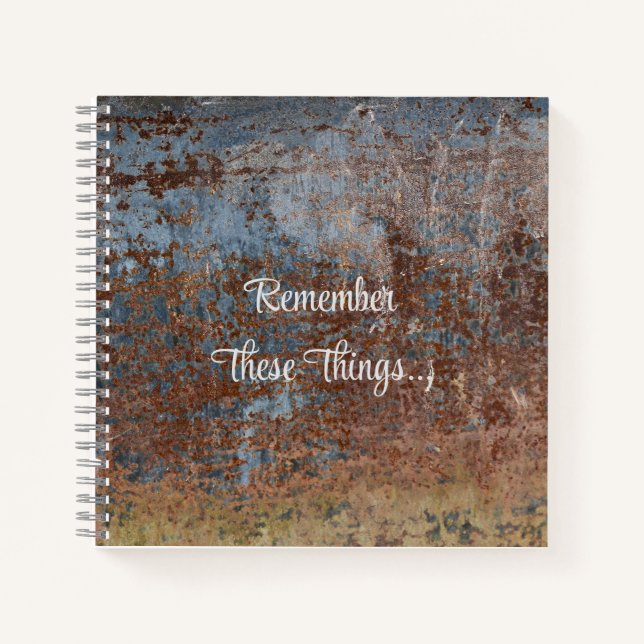 Remember These Things Notebook - Impressionist Pic (Front)