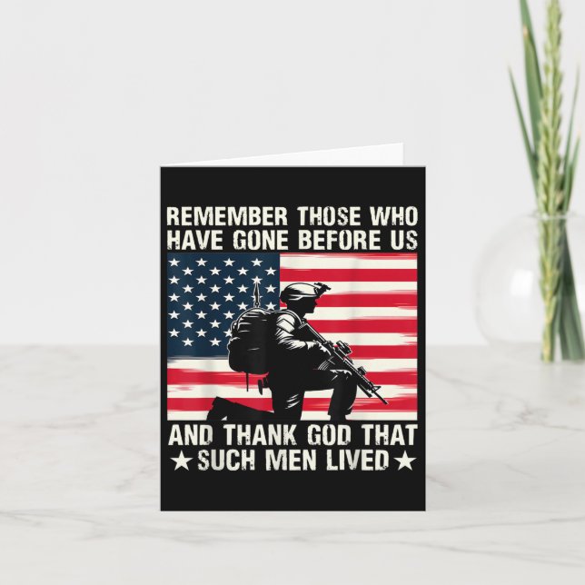 Remember Those Who Have Gone Before Us Memorial Da Card (Front)