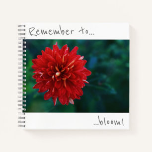Remember to bloom Red Chrysanthemum Notebook