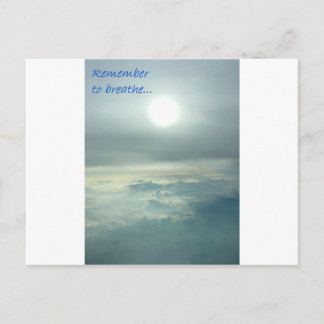 Remember to breathe postcard