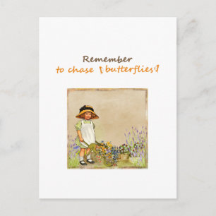Remember to chase butterflies Motivational Quote Postcard