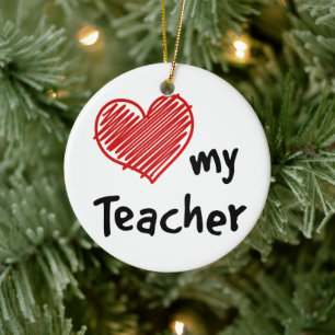 Remember to Love My Teacher! Ceramic Tree Decoration