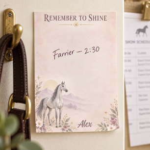 Remember to Shine Silver Akhal-Teke Horse Art Post-it Notes