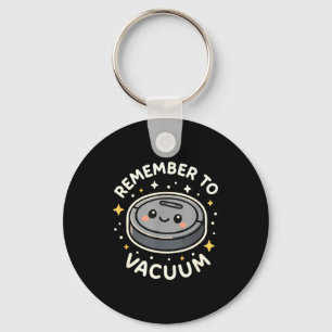 Remember To Vacuum Cute Robot Vacuum Character Key Ring