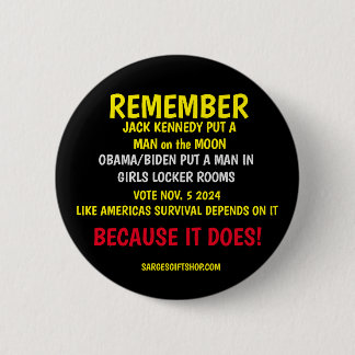 REMEMBER TO VOTE 6 CM ROUND BADGE