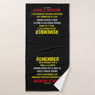 REMEMBER TO VOTE BATH TOWEL