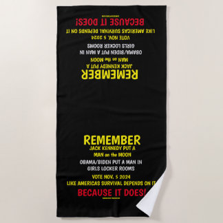 REMEMBER TO VOTE BEACH TOWEL