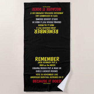 REMEMBER TO VOTE BEACH TOWEL