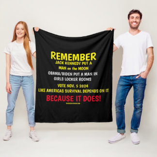 REMEMBER TO VOTE FLEECE BLANKET