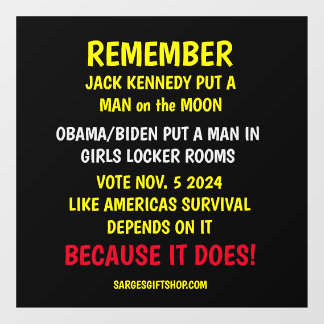 REMEMBER TO VOTE WINDOW CLING