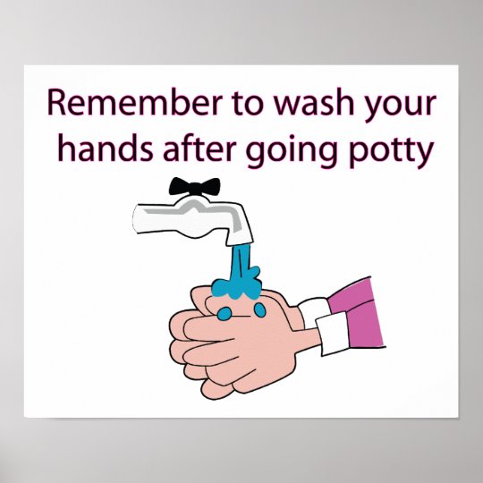 Remember to wash your hands poster | Zazzle.co.uk