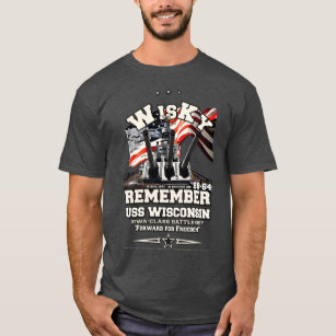 REMEMBER USS Wisconsin BB64 Battleship Veterans T-Shirt
