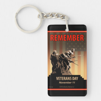Remember Veterans Day Key Ring