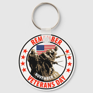 Remember Veterans Day Key Ring