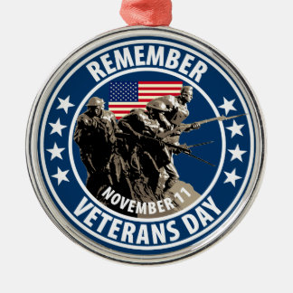 Remember Veterans Day Metal Tree Decoration