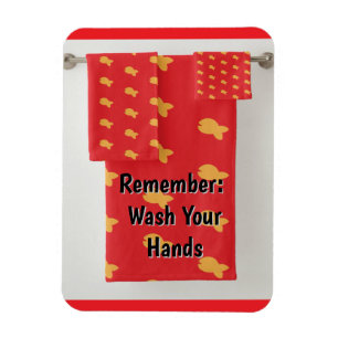 Remember: Wash Your Hands Refrigerator Magnet