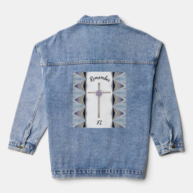 Remember What Jesus Did For You Denim Jacket (Back)