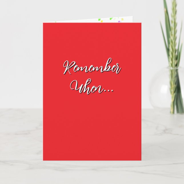Remember When Red Greeting Card (Front)