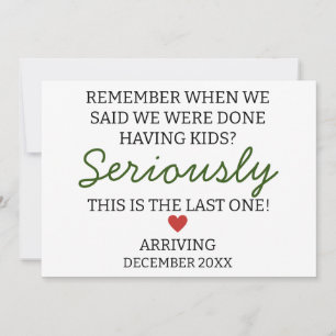 Remember when we said we are done having pregnancy announcement