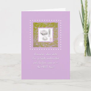 Remember White Go-go Boots? Pink Greeting Card