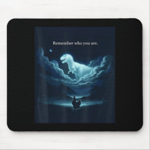 Remember who are inspirational dinosaur cloud art mouse mat