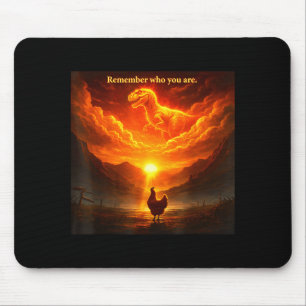 Remember Who Are You Dinosaur Chicken Cool Funny G Mouse Mat