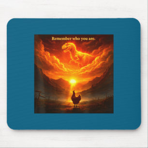 Remember Who Are You Dinosaur Chicken Cool Funny G Mouse Mat