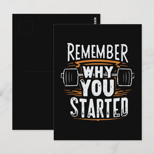 Remember Why you Started Postcard (Front/Back)