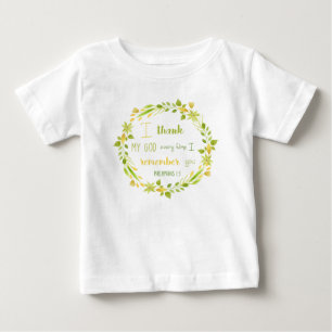 Remember you Bible Verse Philippians 1 3 Baby T-Shirt