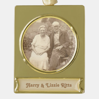Remember Your Family Gold Plated Banner Ornament