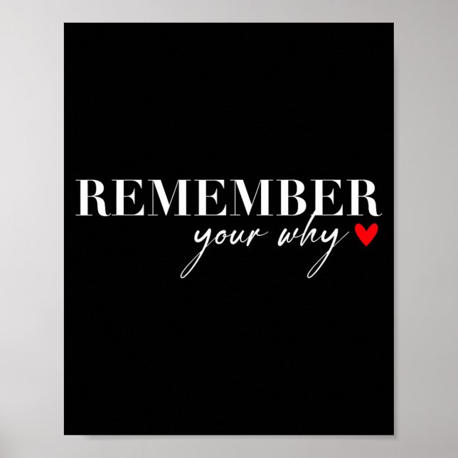 Remember Your Why Funny Sarcastic Insrational Quot Poster (Front)